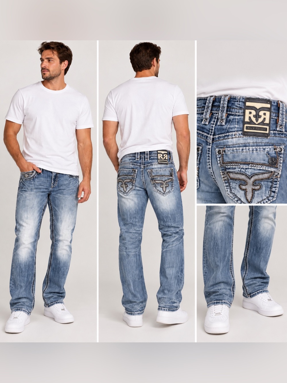 Rock Revival Men's Derlin Slim Boot Leg Jeans size 29